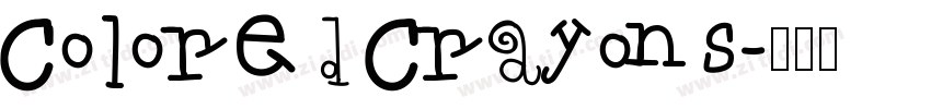 Colored Crayons字体转换